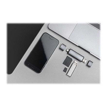 DIGITUS Podwójny czytnik kart Hub USB-C / USB 3.0, OTG Digitus - 10