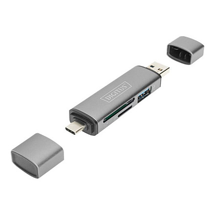 DIGITUS Podwójny czytnik kart Hub USB-C / USB 3.0, OTG Digitus - 4