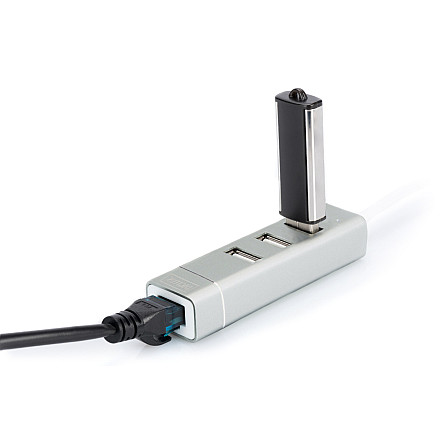 Digitus | 3-portowy koncentrator USB typu C + karta sieciowa Fast Ethernet | DA-70253 - 4