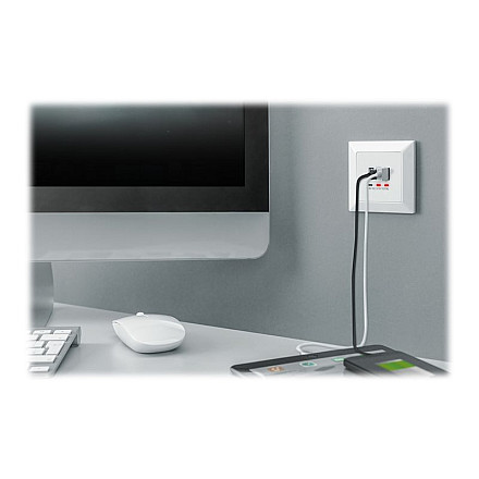 Gniazdo Digitus | z portami USB A i USB-C, montaż podtynkowy - 5