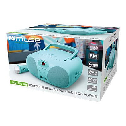 Muse | Przenośny odtwarzacz CD z funkcją Sing-A-Long Radio | MD-203 KB | Wejście AUX | Odtwarzacz CD | Radio FM - 2