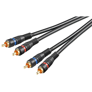 Goobay | Кабель audio | Wtyk | RCA | RCA | чорний | 1,5 m