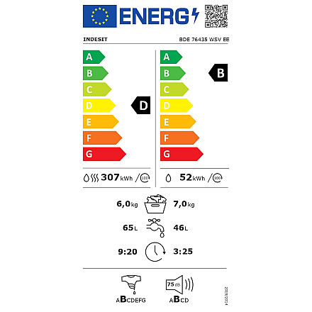 INDESIT Пральна машина з сушкою BDE 76435 WSV EE - 7