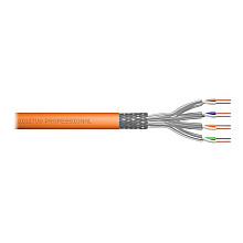 Кабель інсталяційний Digitus CAT 7 S-FTP, 1200 MHz Dca (EN 50575), AWG 23/1, котушка 100 м, SX, помаранчевий | Digitus