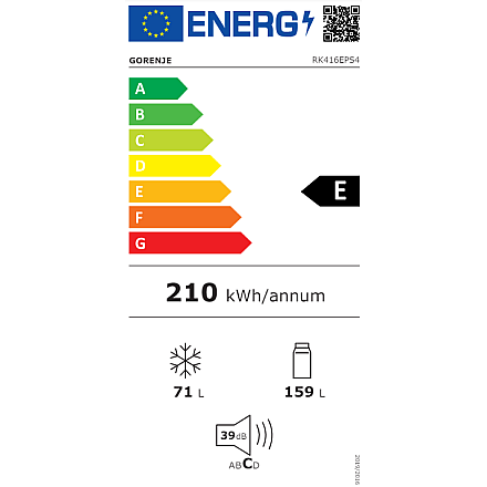 Gorenje Refrigerator RK416EPS4 Energy efficiency class E - 4