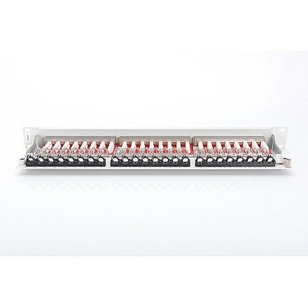 Panel krosowy Digitus | CAT 6A, ekranowany, 1U, 24-portowy | RJ45, 8P8C | сірий - 5