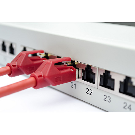 Panel krosowy Digitus | CAT 6A, ekranowany, 1U, 24-portowy | RJ45, 8P8C | сірий - 2