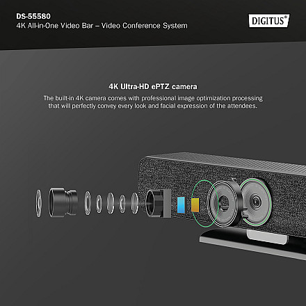 4K All-in-One Video Bar Pro - system wideokonferencyjny | DS-55580 - 2