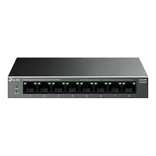 TP-LINK LS108GP 8-Port Gigabit Desktop Комутатор with 8-Port PoE+