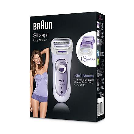 Braun | Depilator | Silk-épil LS5560 | Czas pracy (maks.) 40 min | Żywotność żarówki (błyski) Nie dotyczy | Liczba poziomów mocy 1 | Liliowy - 4