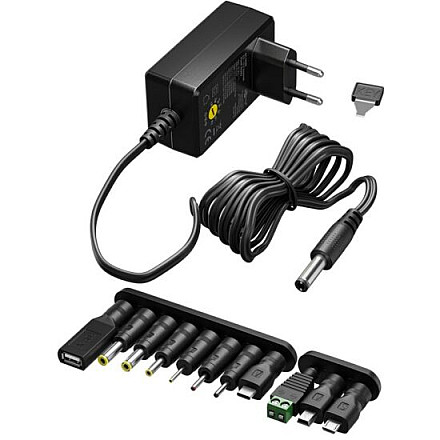 Goobay 64570 Universal Power Supply 3 V - 12 V, Max. 27 W, 2,25 A, Black - 1