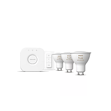 Philips Hue WCA Starter Kit 4.2W GU10 3pcs, Bridge, Комутатор