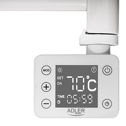 Elektryczny grzejnik łazienkowy LED | AD 7823 | Grzejnik | 400 W | Biały | IP24 - 4