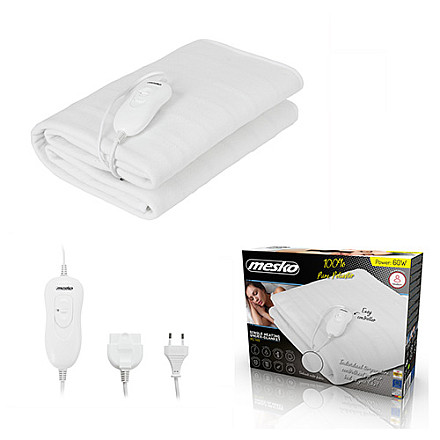 Mesko Electirc heating under-blanket MS 7419 Number of heating levels 4 Number of persons 1 Washable Remote control Polyester 60 W White - 3