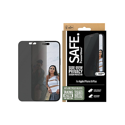 SAFE by PanzerGlass Privacy Screen Protector iPhone 16 Plus | Ultra-Wide Fit - 3