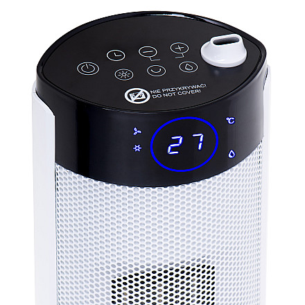 Adler | Termowentylator wieżowy z nawilżaczem | AD 7730 | Ceramiczny | 2200 W | Liczba poziomów mocy 2 | Odpowiedni do pomieszczeń do 25 m² | Biały - 2