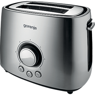 Gorenje | Toster | T1000E | Moc 1000 W | Liczba gniazd 2 | Materiał obudowy Metal | Stal nierdzewna