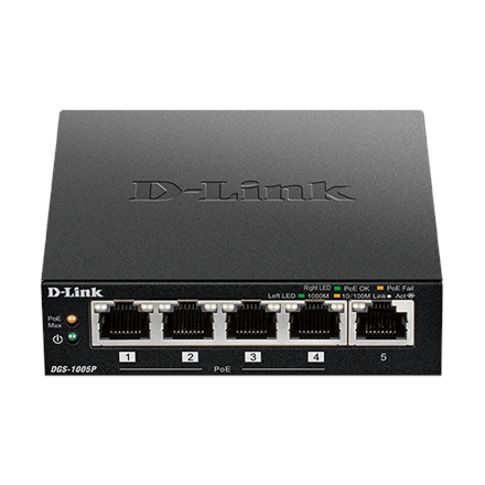 D-Link Switch DGS-1005P Некерований - 1