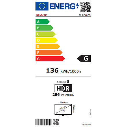 Sharp 75GP7265E | 75 | Smart TV | Google TV | UHD - 1