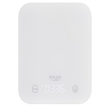 Waga kuchenna Adler | AD 3181w | Шкала 1 g | Typ дисплейa LED | білий - 1