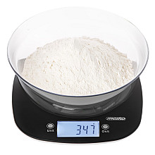 Waga kuchenna Adler z miską | MS 3179b | Podziałka 1 g | Typ wyświetlacza LCD | Czarny