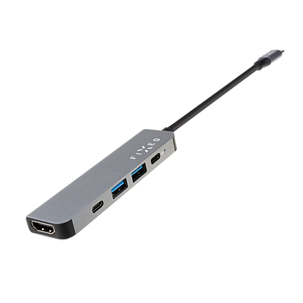 Fixed | 5-portowy USB-C HUB Mini do laptopów i tabletów | FIXHU-MN-GR | Szary - 2