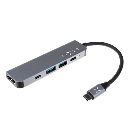 Fixed | 5-portowy USB-C HUB Mini do laptopów i tabletów | FIXHU-MN-GR | Szary - 1