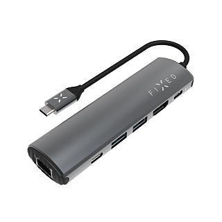 Fixed | 6-portowy USB-C HUB Pro dla laptopów i tabletów