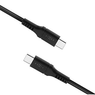 Fixed | Рідкий кабель силіконовий USB-C/USB-C, 2m, 60W | FIXDLS-CC2-BK
