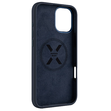 Fixed MagFlow | Back cover | Apple | iPhone 16 Plus | Liquid silicon | Blue - 2
