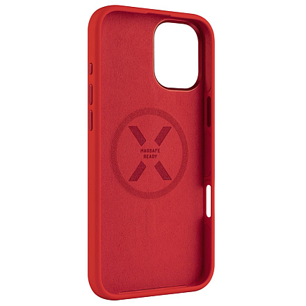Fixed MagFlow | Back cover | Apple | iPhone 16 Plus | Liquid silicon | Red - 2