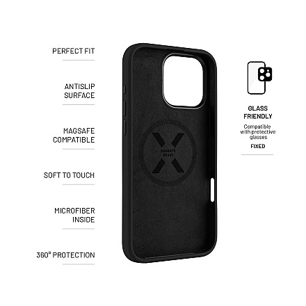 Fixed | MagFlow | Back Cover | Apple | iPhone 16 Pro Max | Silicone | Black - 4