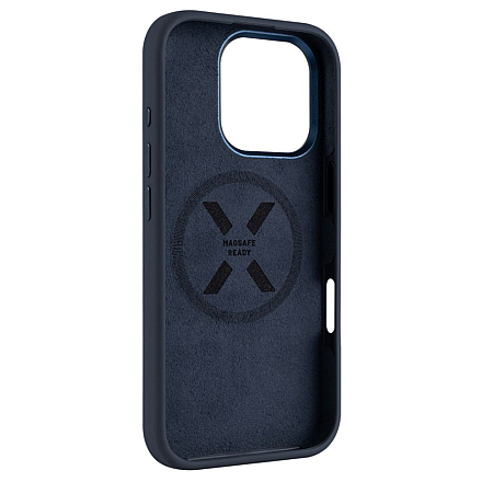 Fixed MagFlow | Back cover | Apple | iPhone 16 Pro | Liquid silicon | Blue - 2