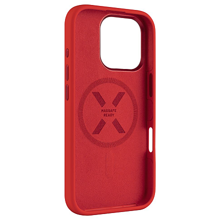 Fixed MagFlow | Back cover | Apple | iPhone 16 Pro | Liquid silicon | Red - 2