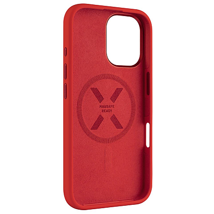 Fixed MagFlow | Back cover | Apple | iPhone 16 | Liquid silicon | Red - 2