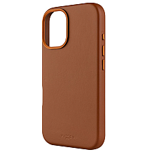 Fixed MagLeather | Back Cover | Apple | iPhone 16 | Leather | Brown