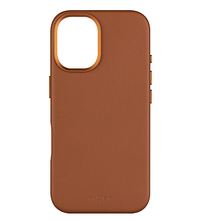 Fixed MagLeather | Back Cover | Apple | iPhone 16 | Leather | Brown - 3