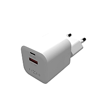 Стаціонарна mini зарядний пристрій дорожня USB-C/USB 20W | FIXC20M-CU-WH