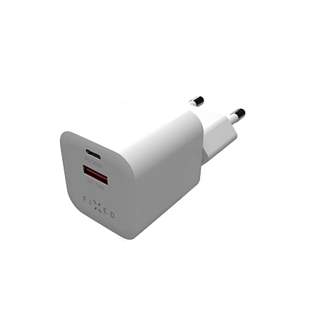 Стаціонарна mini зарядний пристрій дорожня USB-C/USB 20W | FIXC20M-CU-WH - 1