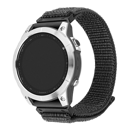 Stały | Sportowy pasek do Garmin QuickFit 22mm | 160-210 mm | Ciemnoszary | Nylon - 2
