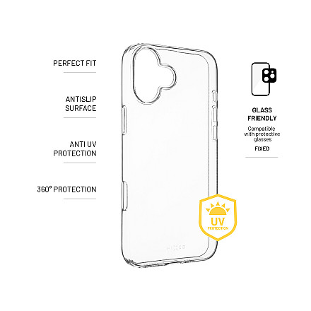 Fixed | Story AntiUV | Back Cover | Apple | iPhone 16 Plus | TPU | Clear - 2