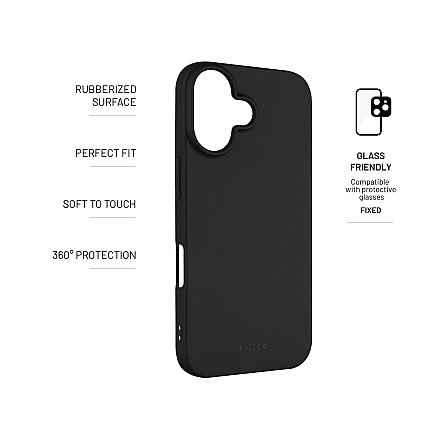 Fixed | Story | Back Cover | Apple | iPhone 16 Plus | Rubber | Black - 3