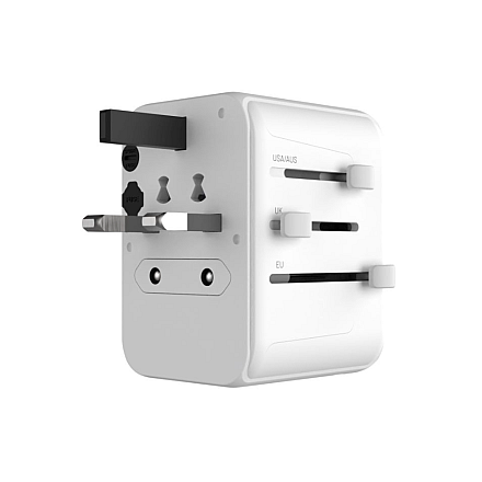 Fixed | Voyager World Адаптер | FIXCT30-1C2A-WH | USB-A/USB-C | Адаптер дорожній - 4