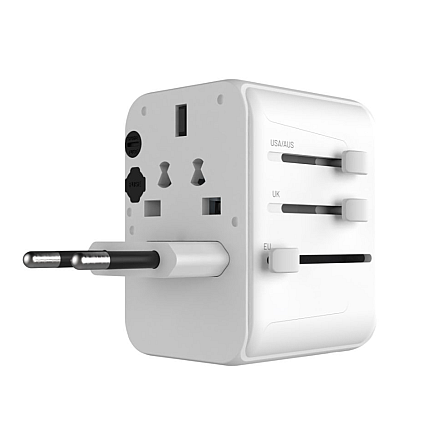 Fixed | Voyager World Адаптер | FIXCT30-1C2A-WH | USB-A/USB-C | Адаптер дорожній - 3
