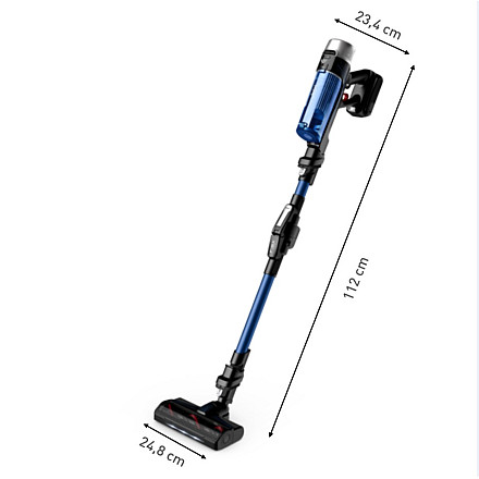 Odkurzacz TEFAL | TY20C4WO X-Force Flex 9.60 Aqua | Praca bezprzewodowa | Pałąk ręczny | 250 W | Czas pracy (maks.) 45 min | Niebieski | Gwarancja 24 miesiące - 3