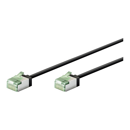 Goobay 74350 Ультра-еластичний кабель патч-корд CAT 8.1, вузький, U/FTP, 0,15 м, чорний | Goobay - 1