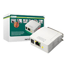 Digitus | Serwer druku Fast Ethernet, 1 port 1x RJ45, 1x DB-36-pin męski Centronics | DN-13001-1 | Biały