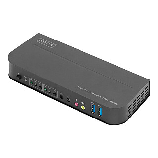 KVM-перемикач Digitus, 2-портовий, 4K60Hz, 2 входи DP, 1 вихід DP/HDMI | DS-12850