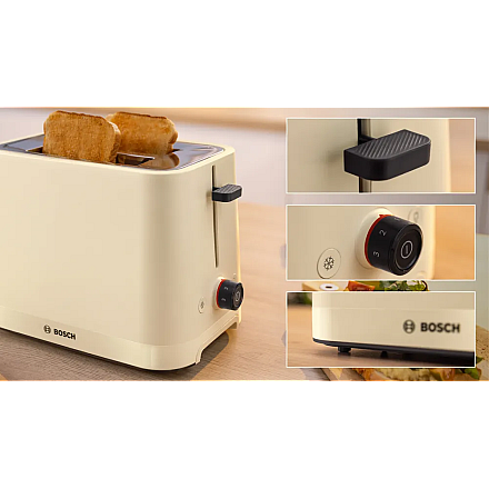 Компактний тостер Bosch TAT3M127 MyMoment Кількість слотів 2 - 4