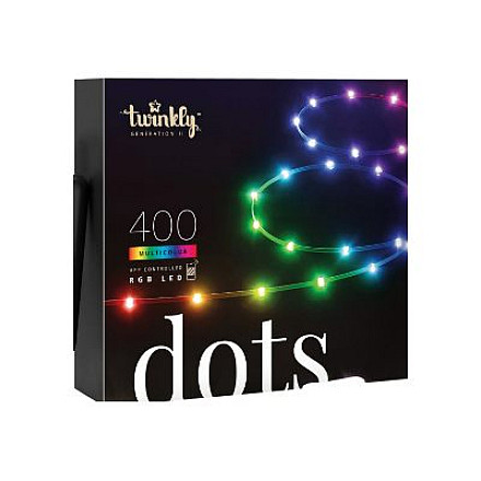 Twinkly Dots Smart LED 400 RGB (wielokolorowy), 20 m, чорний przewód|Twinkly - 1